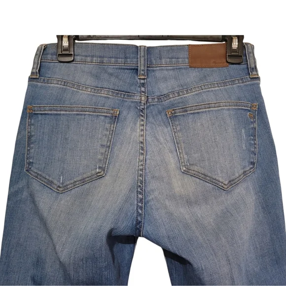 Madewell 9" High Riser Skinny Skinny Jeans Size 27 Distressed 29W / 28" Inseam - Picture 4 of 7